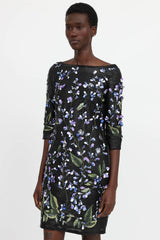 Blumarine Sequin Floral Dress