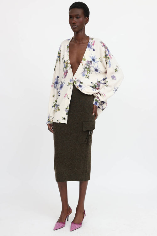 Blumarine Knit Cargo Skirt