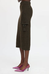 Blumarine Knit Cargo Skirt