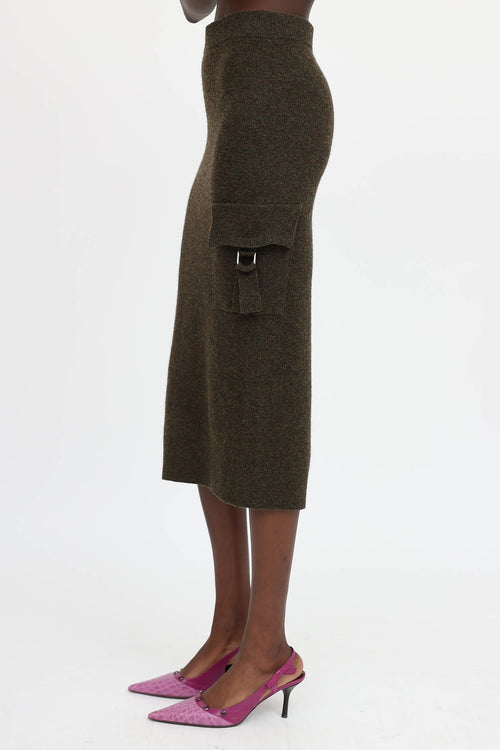 Blumarine Knit Cargo Skirt