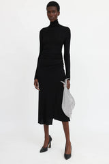 Blumarine Ruched Key Hole Dress