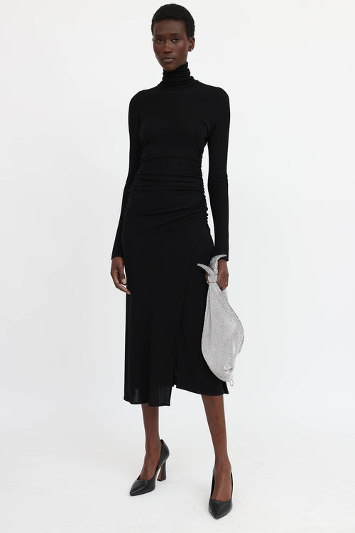 Blumarine Ruched Key Hole Dress