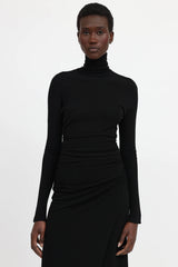 Blumarine Ruched Key Hole Dress