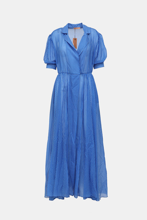 Ermanno Scervino Gingham Short Sleeve Dress