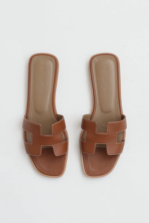 Hermès Box Leather Oran Sandal