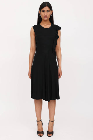 Saint Laurent FW 2009 Asymmetric Ruffle Dress