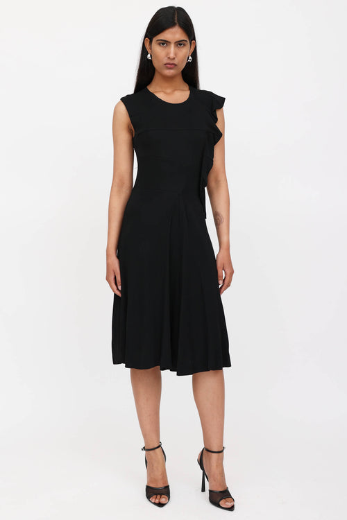 Saint Laurent FW 2009 Asymmetric Ruffle Dress