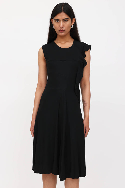 Saint Laurent FW 2009 Asymmetric Ruffle Dress