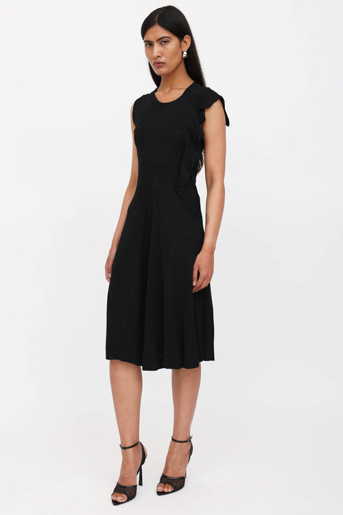 Saint Laurent FW 2009 Asymmetric Ruffle Dress
