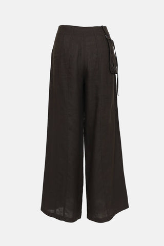 Sarah Pacini Semi-Sheer Pocket Trousers