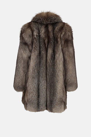 Wide Sleeve Fur Coat