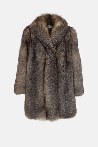 Wide Sleeve Fur Coat