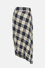 Smythe Plaid Asymmetrical  Skirt