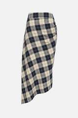 Smythe Plaid Asymmetrical  Skirt