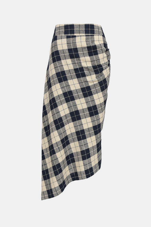 Smythe Plaid Asymmetrical  Skirt