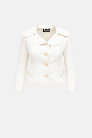 Dolce & Gabbana C. 1990s Textured Crop Blazer