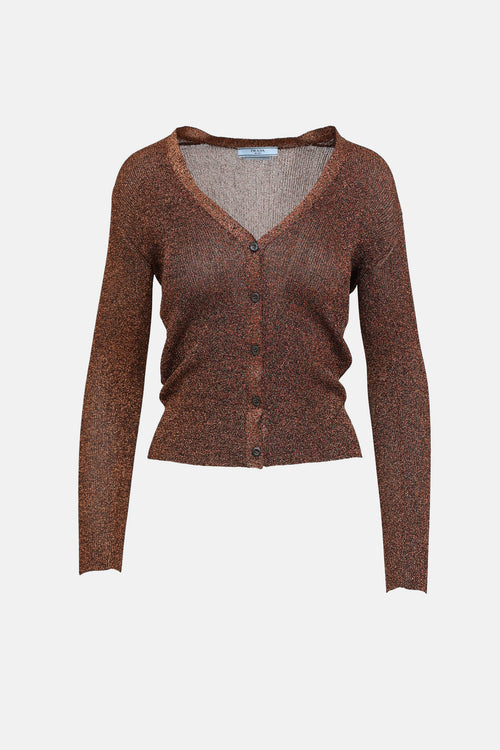 Prada 2011 Shimmer Knit Cardigan