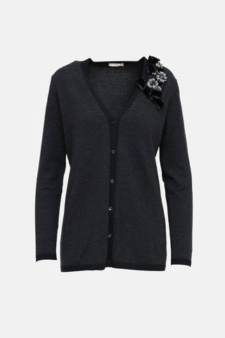 Prada Crystal Embellished Cardigan