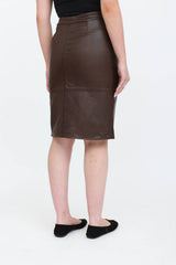 Max Mara Weekend Leather Midi Skirt