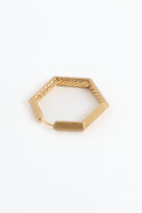 David Yurman 18K Yellow Gold Hexagon Carlyle Hoop Earrings