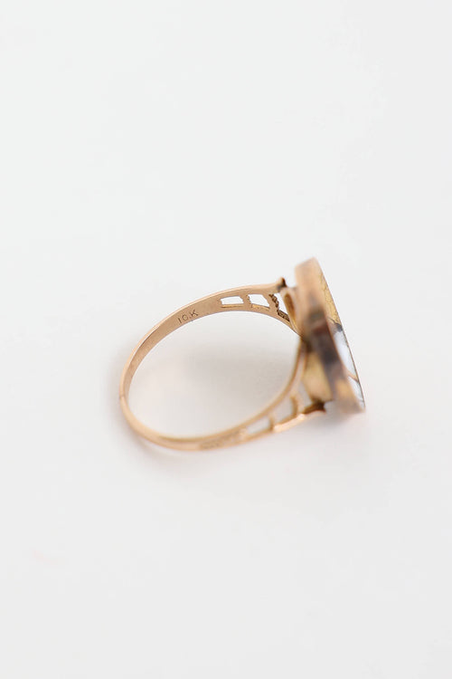 Fine Jewelry 10K Yellow Gold Victorian Portrait Ring