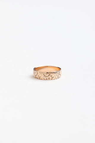 Fine Jewelry 9K Yellow Gold Carved Ring