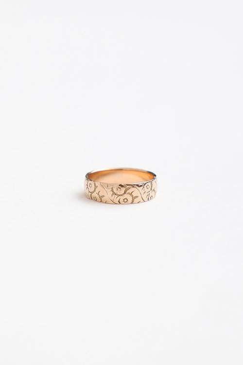 Fine Jewelry 9K Yellow Gold Carved Ring