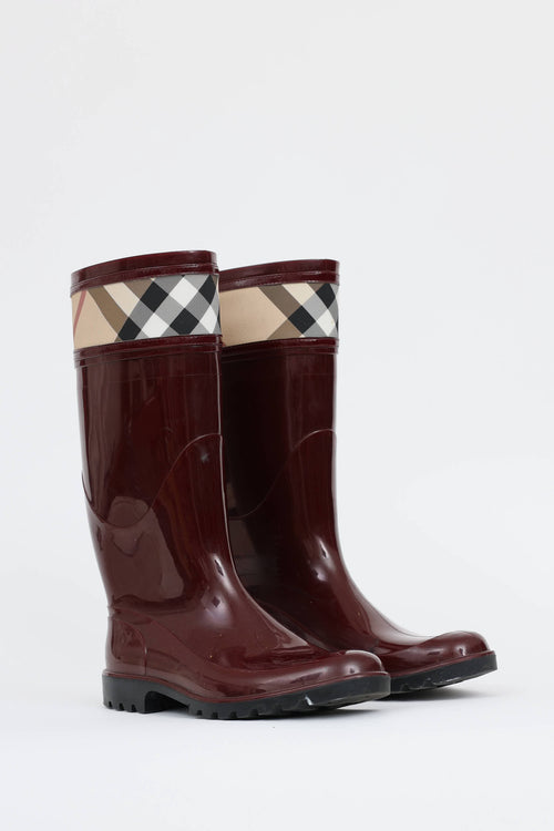 Burberry Check Rain Boot