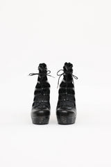 McQueen Lace Up Cage Platform Pump