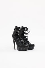 McQueen Lace Up Cage Platform Pump