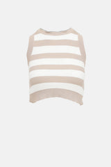 Brunello Cucinelli Striped Cropped Vest