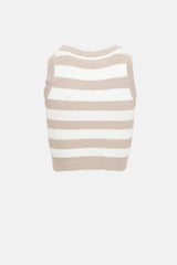 Brunello Cucinelli Striped Cropped Vest