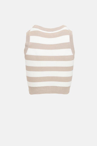 Brunello Cucinelli Striped Cropped Vest