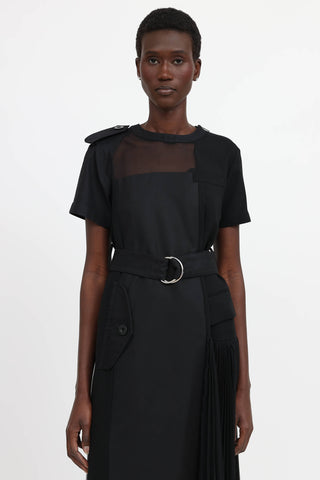Sacai Sheer Panel Dress