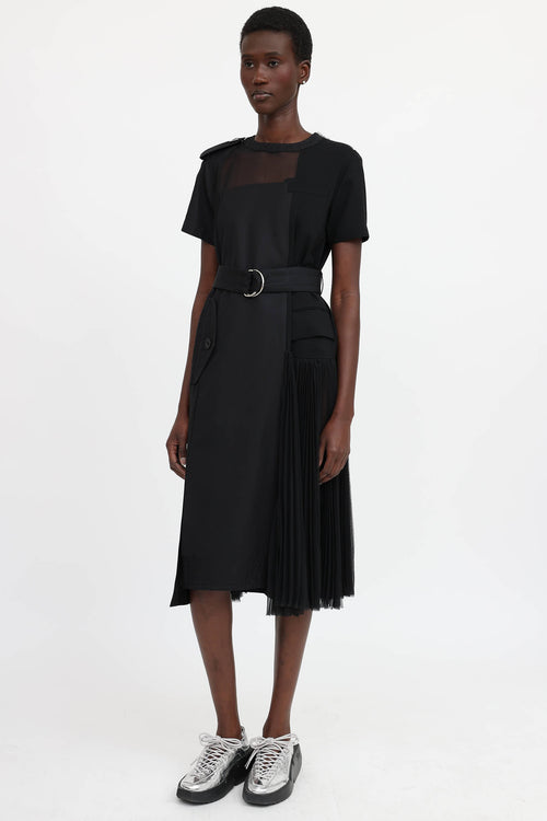Sacai Sheer Panel Dress