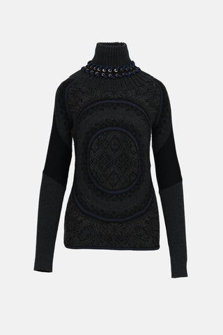 Givenchy Laced Pattern Knit Sweater