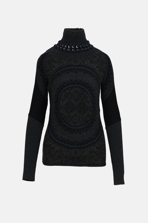 Givenchy Laced Pattern Knit Sweater