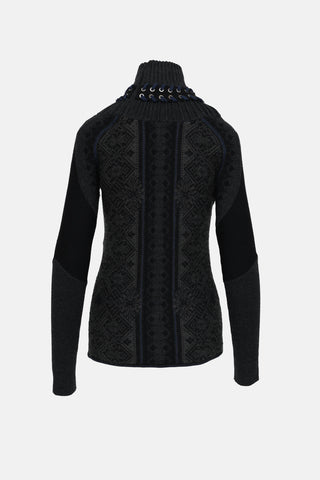 Givenchy Laced Pattern Knit Sweater