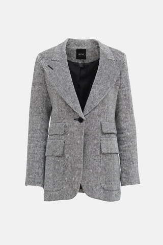 Smythe Linen Double Pocket Blazer