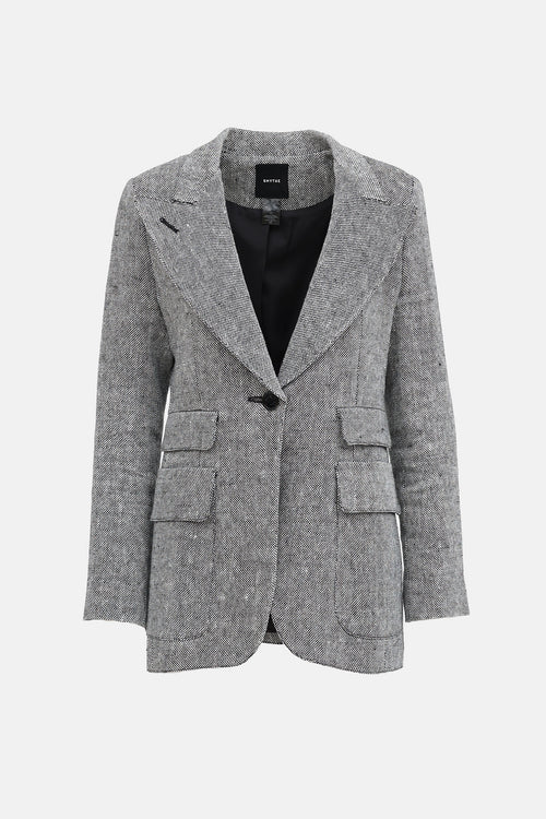 Smythe Linen Double Pocket Blazer