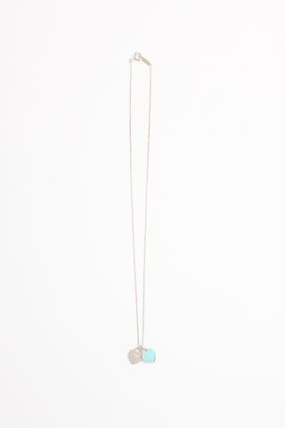 Tiffany & Co. Double Heart Tag Necklace