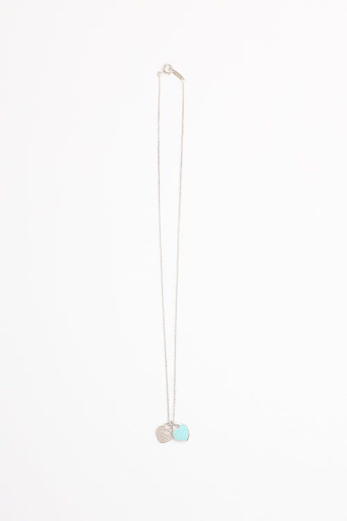 Tiffany & Co. Double Heart Tag Necklace