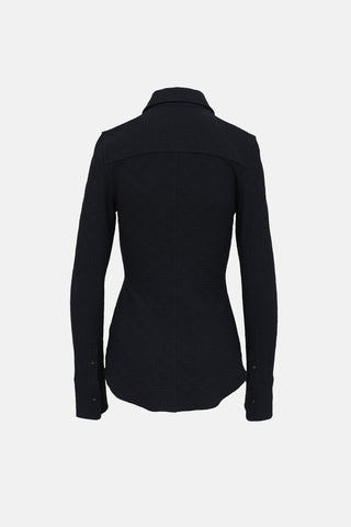 Alexander Wang Logo Textured Button Up Shirt