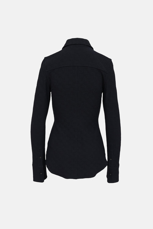 Alexander Wang Logo Textured Button Up Shirt
