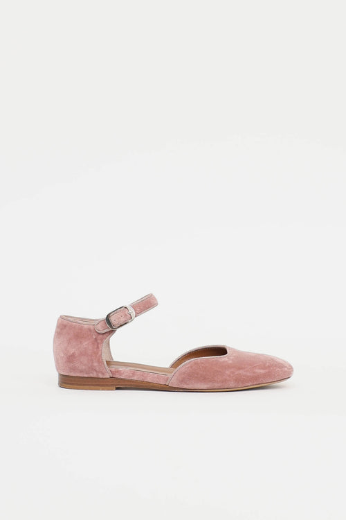 Le Monde Beryl Velvet Mary Jane Flat