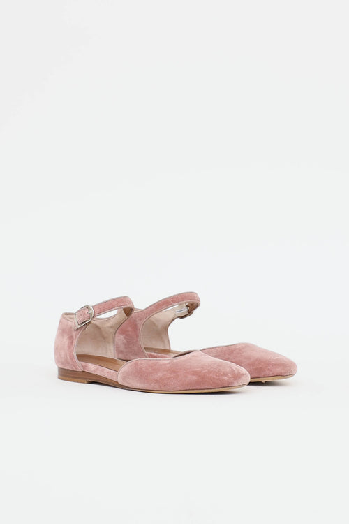 Le Monde Beryl Velvet Mary Jane Flat