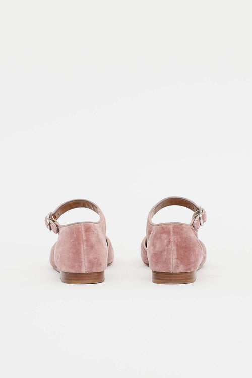 Le Monde Beryl Velvet Mary Jane Flat