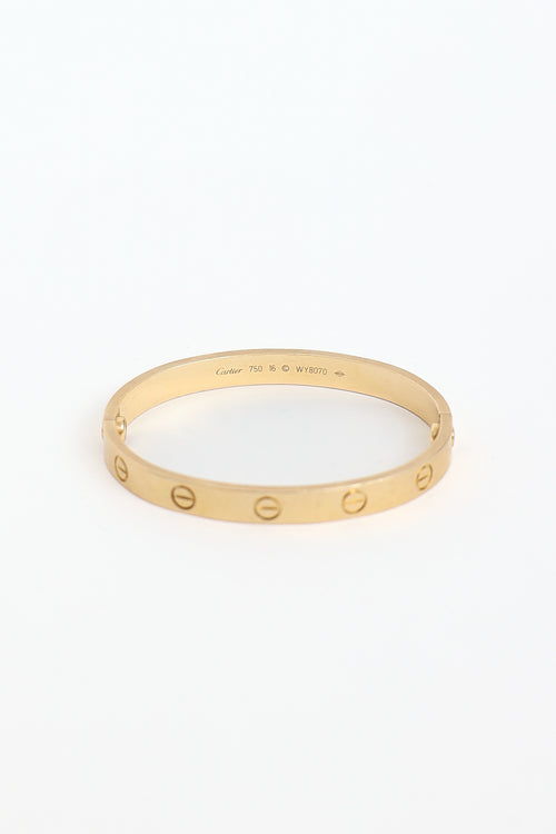 Cartier 18K Yellow Gold Classic Love Bracelet