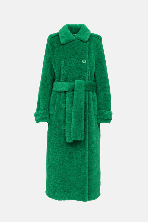 Stand Studio Towa Faux Fur Trench Coat