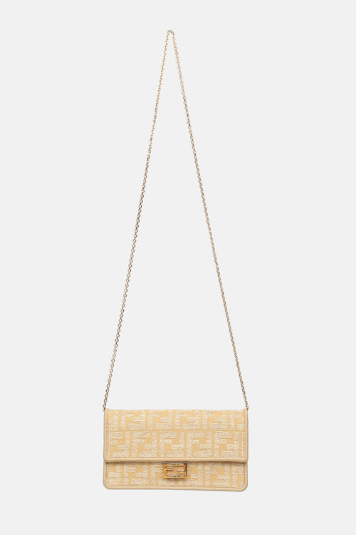 Raffia FF Wallet on Chain Bag